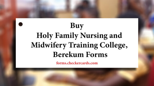 Holy Family Nursing Midwifery Training School Admission Forms