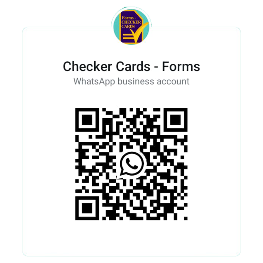 Checker Cards Forms WhatsApp Support QR Code